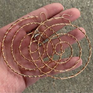 Copper Spiral Hoop Earrings – Healing Energy Jewelry – Bold 4" Hoops